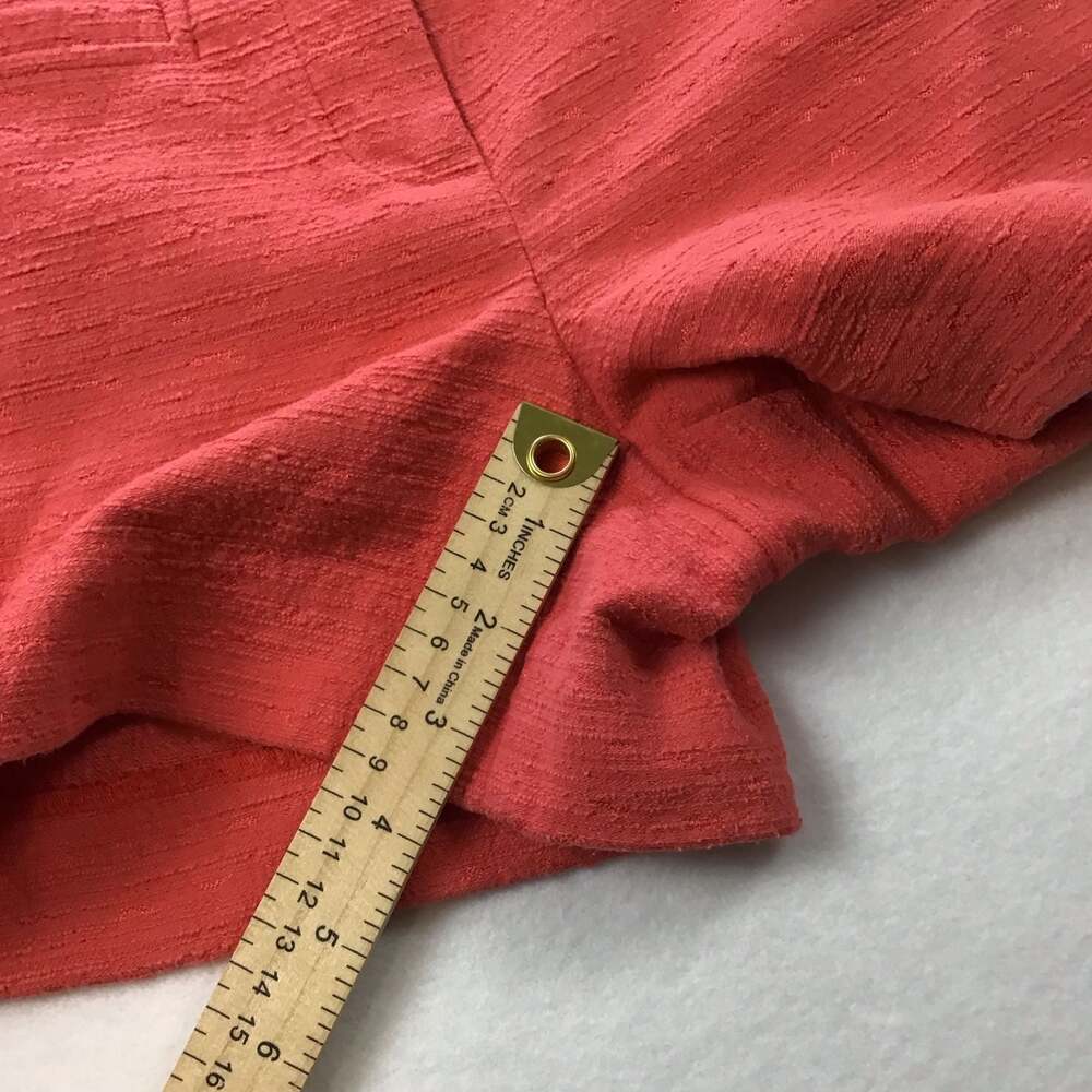 Trina Turk Red Coral Textured Tailored Shorts Size 6 Coral Summer Chic - Picture 5 of 11